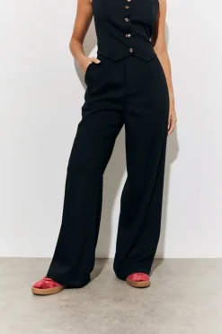 Best In The Style Tailored High Waist Trousers Black