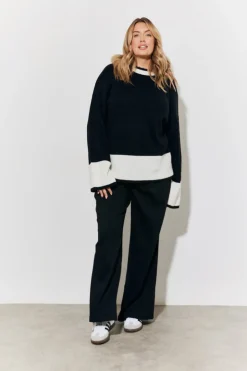 Best In The Style Tailored High Waist Trousers Black