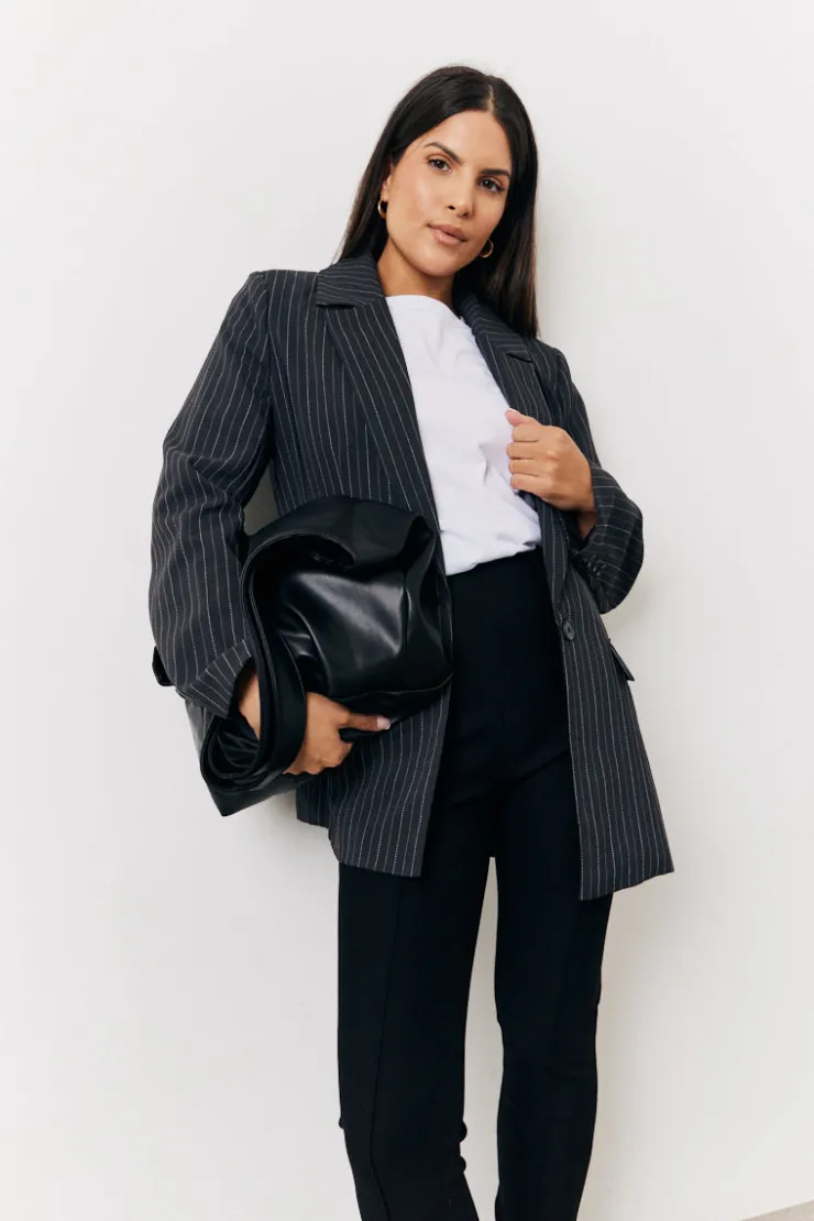 Sale In The Style Tailored Pinstripe Co-Ord Blazer Grey
