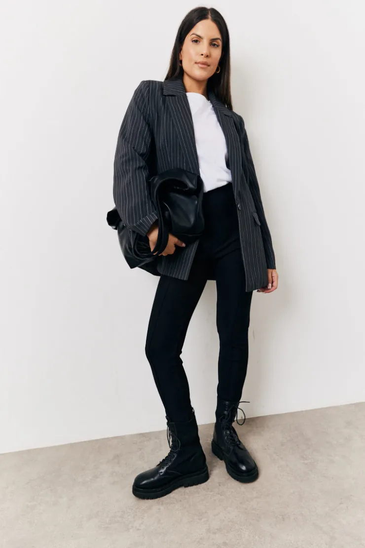 Sale In The Style Tailored Pinstripe Co-Ord Blazer Grey