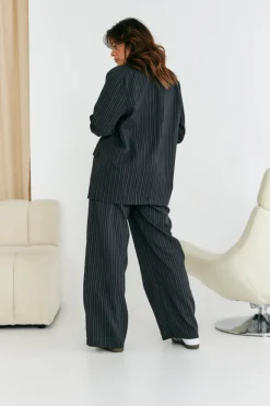 Sale In The Style Tailored Pinstripe Co-Ord Blazer Grey