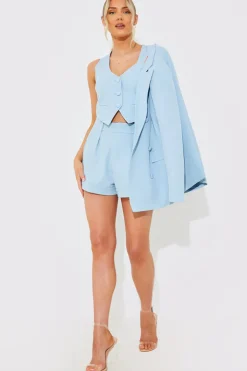 Clearance In the Style Tailored Shorts Blue