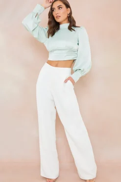 Hot In the Style Tailored Trousers White
