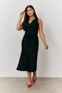 In the Style Tailored Waistcoat Black