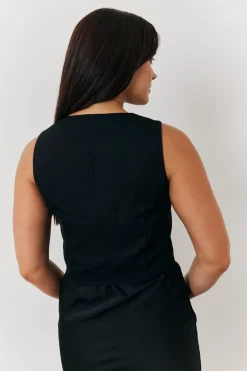 In the Style Tailored Waistcoat Black