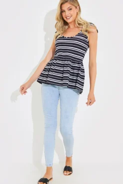 Online In The Style Tie Shoulder Smock Top