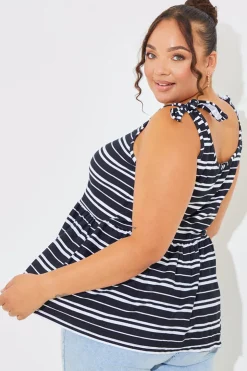 Online In The Style Tie Shoulder Smock Top