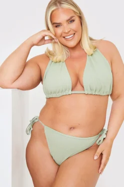 Outlet In the Style Tie Side Bikini Bottoms Sage