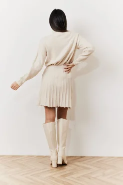 Hot In The Style Turtle Neck Co-Ord Jumper Cream