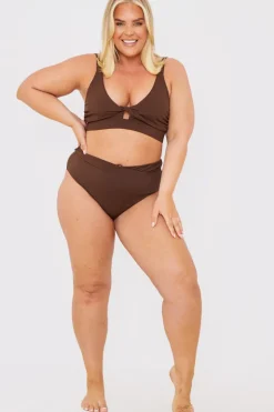 Outlet In the Style V Front Bikini Bottoms Chocolate