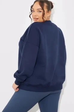 Hot In The Style V-Neck Embroidered Sport Collective Jersey Sweater