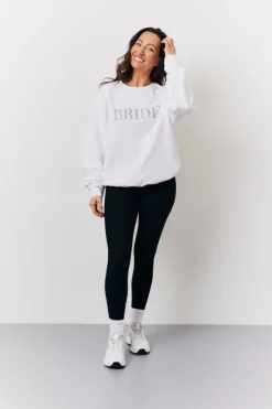Hot In The Style Bride Slogan Sweatshirt White