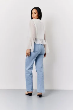 Clearance In the Style Chiffon Frill Blouse White