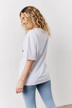 Outlet Fits Pilates Graphic Oversized T-Shirt White