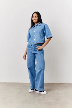 Sale In The Style Wide Leg Jeans Denim