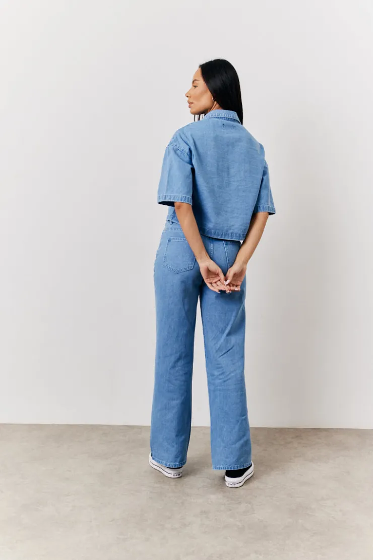 Sale In The Style Wide Leg Jeans Denim