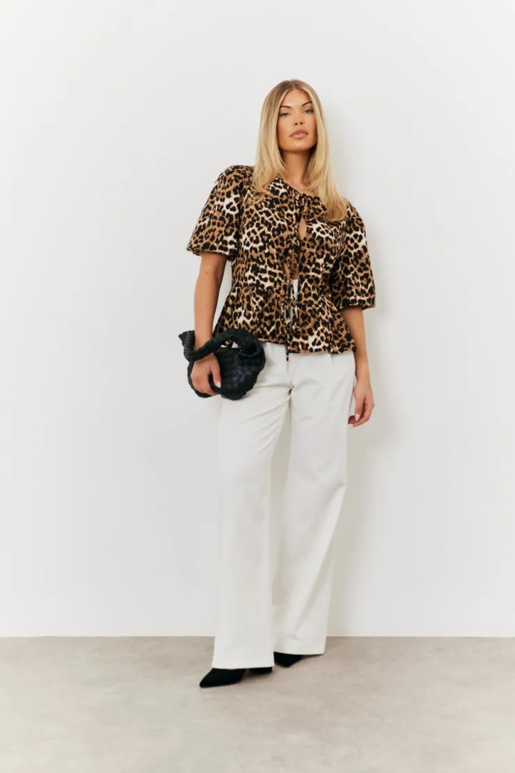Discount In The Style Wide Leg Tailored Trouser White