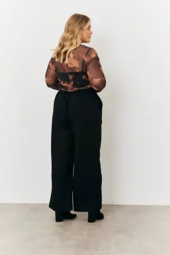 Sale In the Style Wide Leg Trouser Black