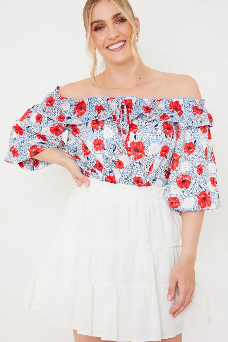 Clearance In the Style Wilderness Skirt White