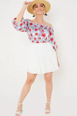 Clearance In the Style Wilderness Skirt White