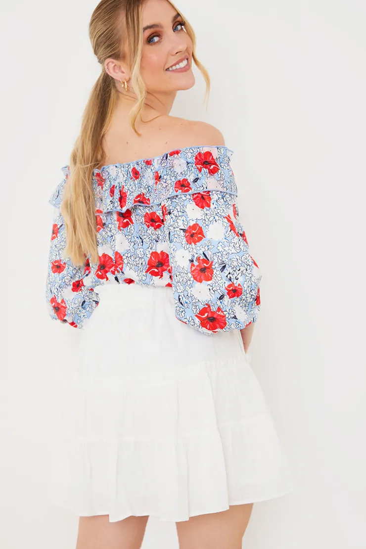 Clearance In the Style Wilderness Skirt White