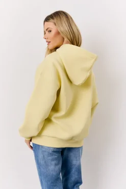 Online In The Style Graphic Oversized Hoodie Yellow